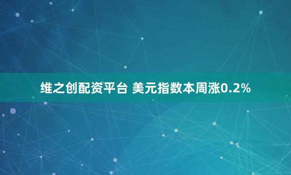 维之创配资平台 美元指数本周涨0.2%