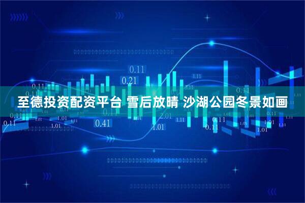 至德投资配资平台 雪后放晴 沙湖公园冬景如画